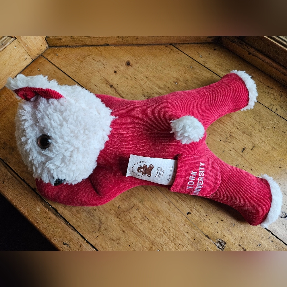 Red Plush York University Bear Toy